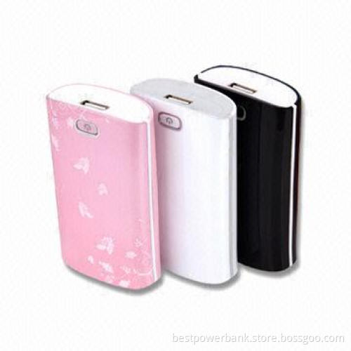 Power Banks With Built-in Micro USB2.0 Cable, 5,600mAh, Butterfly LED Display